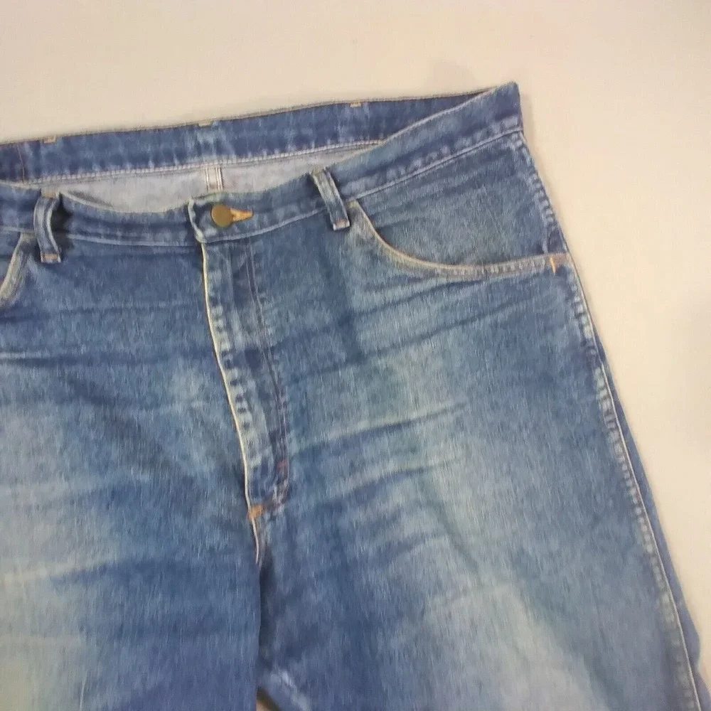 Wrangler jeans men's 38 x 27 regular fit straight blue denim pants